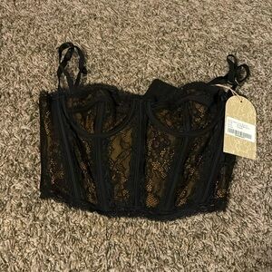 Meshki Black Lace Bustier